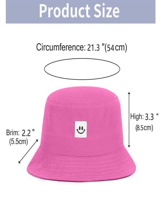 AJG Kids Sun Hat Smile Face Bucket Hat for Girls Boys Summer Sun Protection Cotton Unisex Beach Cap - Image 3